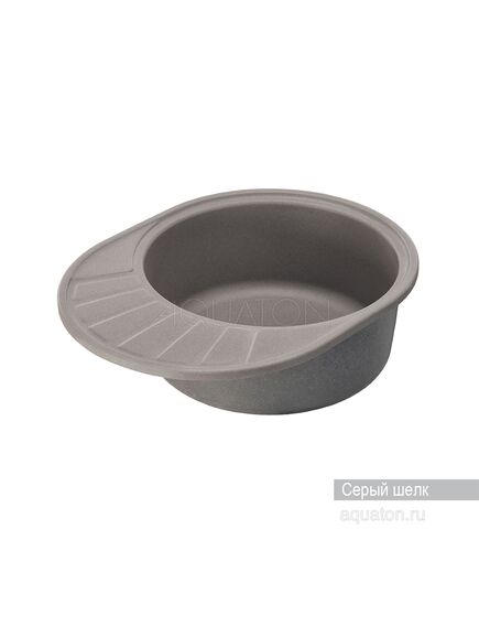 Купить Мойка для кухни из литого мрамора AQUATON Чезана круглая с крылом серый шелк 1A711232CS250 (1a711232cs250) по цене 7406 руб., в Санкт-Петебруге в интернет магазине 100-Систем, а также дургие товары AQUATON из раздела Накладные мойки и Кухонные мойки