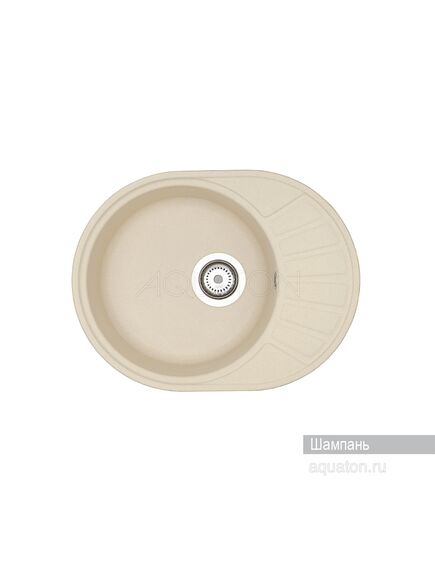 Купить Мойка для кухни из литого мрамора AQUATON Чезана круглая с крылом шампань 1A711232CS290 (1a711232cs290) по цене 7406 руб., в Санкт-Петебруге в интернет магазине 100-Систем, а также дургие товары AQUATON из раздела Накладные мойки и Кухонные мойки