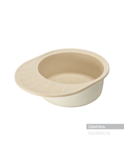 Купить Мойка для кухни из литого мрамора AQUATON Чезана круглая с крылом шампань 1A711232CS290 (1a711232cs290) по цене 7406 руб., в Санкт-Петебруге в интернет магазине 100-Систем, а также дургие товары AQUATON из раздела Накладные мойки и Кухонные мойки