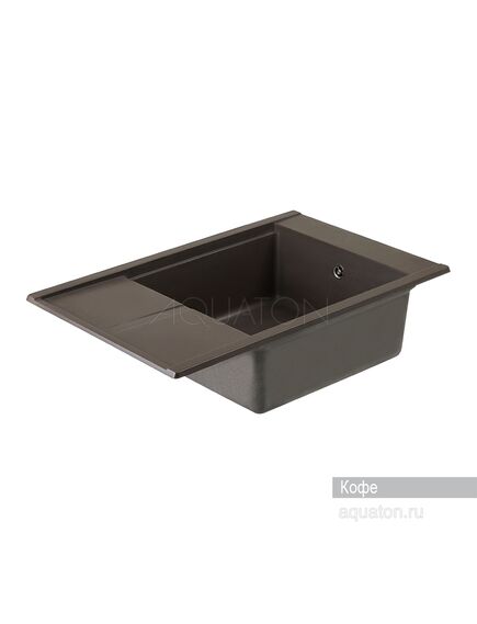 Купить Мойка для кухни из литого мрамора AQUATON Делия 78 прямоугольная с крылом кофе 1A715132DE280 (1a715132de280) по цене 11526 руб., в Санкт-Петебруге в интернет магазине 100-Систем, а также дургие товары AQUATON из раздела Накладные мойки и Кухонные мойки