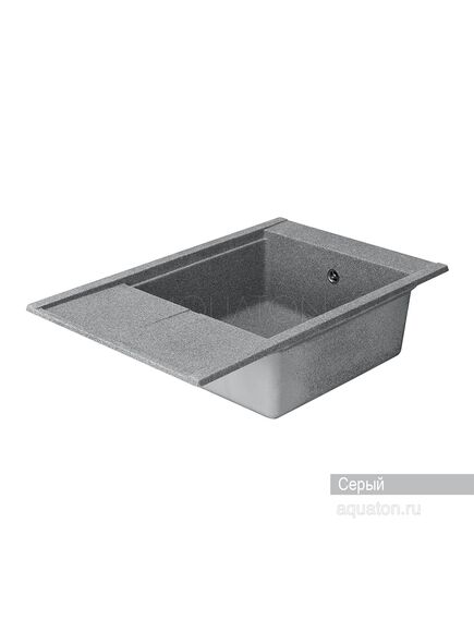 Купить Мойка для кухни из литого мрамора AQUATON Делия 78 прямоугольная с крылом серая 1A715132DE230 (1a715132de230) по цене 11526 руб., в Санкт-Петебруге в интернет магазине 100-Систем, а также дургие товары AQUATON из раздела Накладные мойки и Кухонные мойки