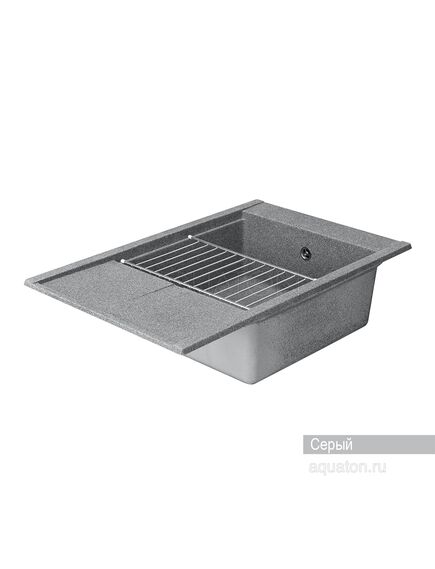 Купить Мойка для кухни из литого мрамора AQUATON Делия 78 прямоугольная с крылом серая 1A715132DE230 (1a715132de230) по цене 11526 руб., в Санкт-Петебруге в интернет магазине 100-Систем, а также дургие товары AQUATON из раздела Накладные мойки и Кухонные мойки