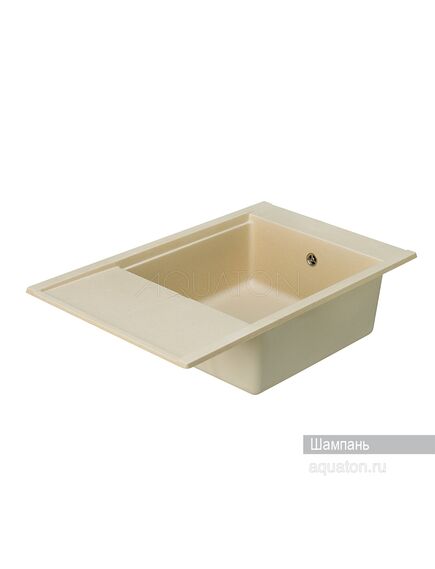 Купить Мойка для кухни из литого мрамора AQUATON Делия 78 прямоугольная с крылом шампань 1A715132DE290 (1a715132de290) по цене 11526 руб., в Санкт-Петебруге в интернет магазине 100-Систем, а также дургие товары AQUATON из раздела Накладные мойки и Кухонные мойки