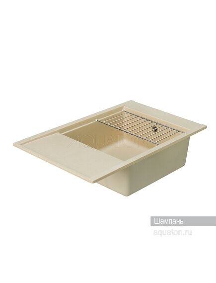 Купить Мойка для кухни из литого мрамора AQUATON Делия 78 прямоугольная с крылом шампань 1A715132DE290 (1a715132de290) по цене 11526 руб., в Санкт-Петебруге в интернет магазине 100-Систем, а также дургие товары AQUATON из раздела Накладные мойки и Кухонные мойки