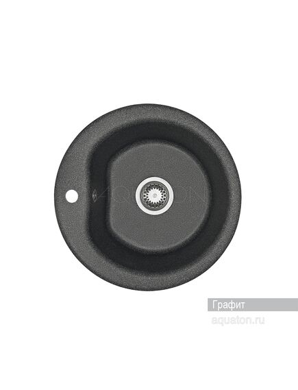 Купить Мойка для кухни из литого мрамора AQUATON Мида круглая графит 1A712732MD210 (1a712732md210) по цене 6684.7 руб., в Санкт-Петебруге в интернет магазине 100-Систем, а также дургие товары AQUATON из раздела Накладные мойки и Кухонные мойки