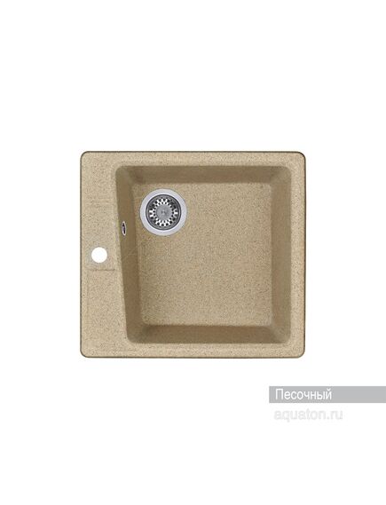 Купить Мойка для кухни из литого мрамора AQUATON Парма квадратная песочная 1A713032PM220 (1a713032pm220) по цене 9156.7 руб., в Санкт-Петебруге в интернет магазине 100-Систем, а также дургие товары AQUATON из раздела Накладные мойки и Кухонные мойки