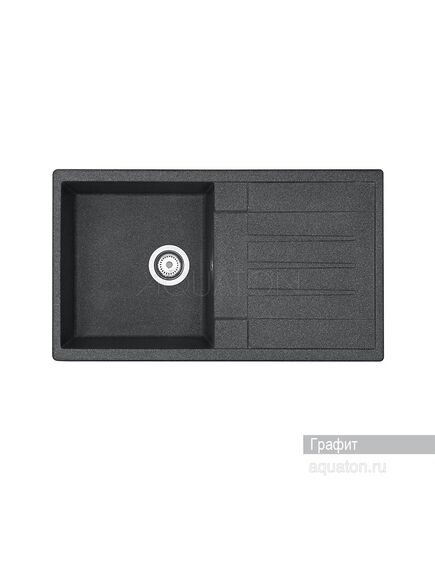 Купить Мойка для кухни из литого мрамора AQUATON Верона прямоугольная с крылом графит 1A710032VR210 (1a710032vr210) по цене 10702 руб., в Санкт-Петебруге в интернет магазине 100-Систем, а также дургие товары AQUATON из раздела Накладные мойки и Кухонные мойки