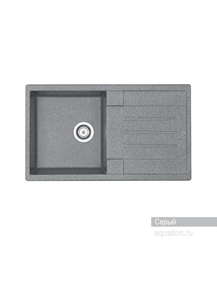 Купить Мойка для кухни из литого мрамора AQUATON Верона прямоугольная с крылом серая 1A710032VR230 (1a710032vr230) по цене 10702 руб., в Санкт-Петебруге в интернет магазине 100-Систем, а также дургие товары AQUATON из раздела Накладные мойки и Кухонные мойки