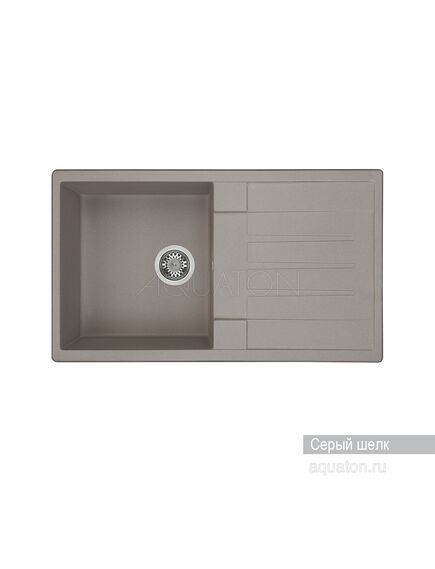 Купить Мойка для кухни из литого мрамора AQUATON Верона прямоугольная с крылом серый шелк 1A710032VR250 (1a710032vr250) по цене 10702 руб., в Санкт-Петебруге в интернет магазине 100-Систем, а также дургие товары AQUATON из раздела Накладные мойки и Кухонные мойки