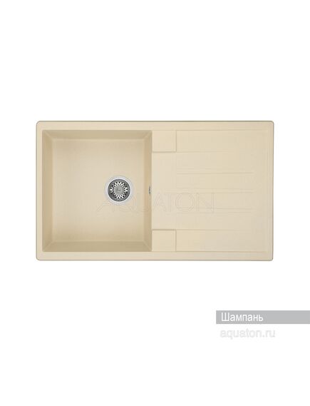 Купить Мойка для кухни из литого мрамора AQUATON Верона прямоугольная с крылом шампань 1A710032VR290 (1a710032vr290) по цене 10702 руб., в Санкт-Петебруге в интернет магазине 100-Систем, а также дургие товары AQUATON из раздела Накладные мойки и Кухонные мойки