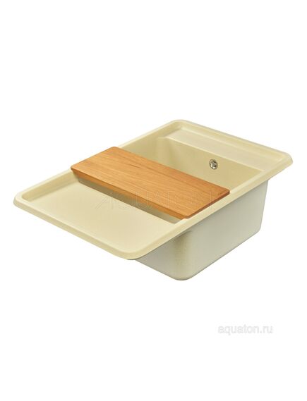 Купить Мойка для кухни из литого мрамора AQUATON Беллис 78 шампань 1A725032BS290 (1a725032bs290) по цене 14204 руб., в Санкт-Петебруге в интернет магазине 100-Систем, а также дургие товары AQUATON из раздела Накладные мойки и Кухонные мойки