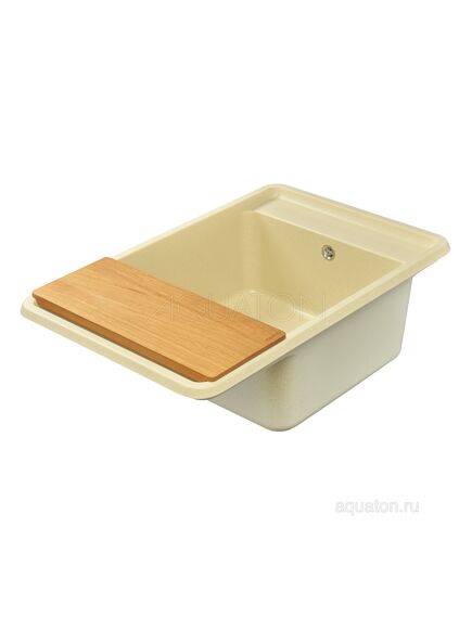 Купить Мойка для кухни из литого мрамора AQUATON Беллис 78 шампань 1A725032BS290 (1a725032bs290) по цене 14204 руб., в Санкт-Петебруге в интернет магазине 100-Систем, а также дургие товары AQUATON из раздела Накладные мойки и Кухонные мойки