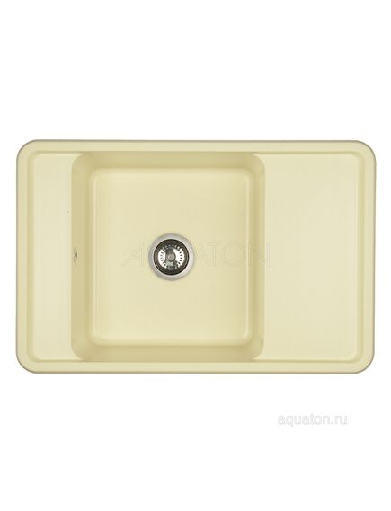 Купить Мойка для кухни из литого мрамора AQUATON Беллис 78 шампань 1A725032BS290 (1a725032bs290) по цене 14204 руб., в Санкт-Петебруге в интернет магазине 100-Систем, а также дургие товары AQUATON из раздела Накладные мойки и Кухонные мойки