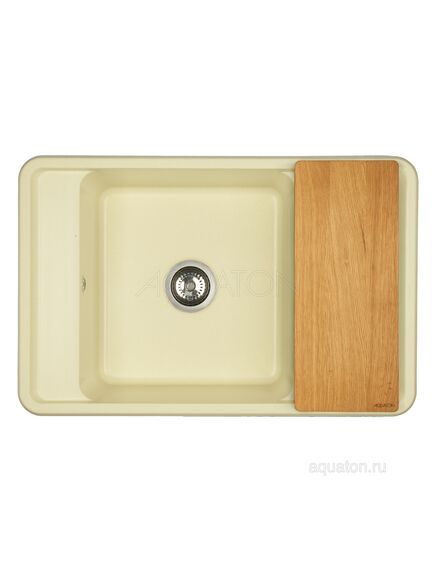 Купить Мойка для кухни из литого мрамора AQUATON Беллис 78 шампань 1A725032BS290 (1a725032bs290) по цене 14204 руб., в Санкт-Петебруге в интернет магазине 100-Систем, а также дургие товары AQUATON из раздела Накладные мойки и Кухонные мойки