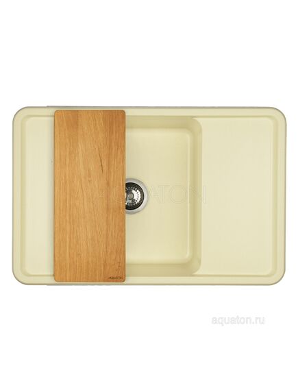 Купить Мойка для кухни из литого мрамора AQUATON Беллис 78 шампань 1A725032BS290 (1a725032bs290) по цене 14204 руб., в Санкт-Петебруге в интернет магазине 100-Систем, а также дургие товары AQUATON из раздела Накладные мойки и Кухонные мойки