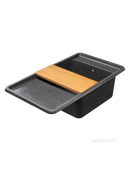 Купить Мойка для кухни из литого мрамора AQUATON Беллис 87 графит 1A724832BS210 (1a724832bs210) по цене 14719 руб., в Санкт-Петебруге в интернет магазине 100-Систем, а также дургие товары AQUATON из раздела Накладные мойки и Кухонные мойки