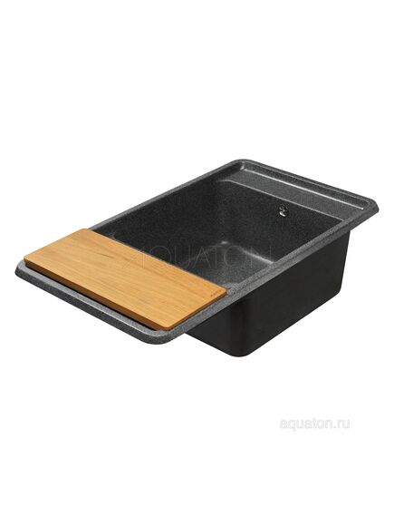 Купить Мойка для кухни из литого мрамора AQUATON Беллис 87 графит 1A724832BS210 (1a724832bs210) по цене 14719 руб., в Санкт-Петебруге в интернет магазине 100-Систем, а также дургие товары AQUATON из раздела Накладные мойки и Кухонные мойки