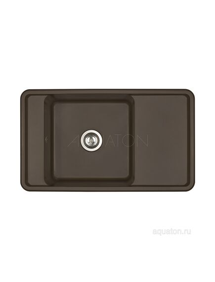 Купить Мойка для кухни из литого мрамора AQUATON Беллис 87 кофе 1A724832BS280 (1a724832bs280) по цене 14719 руб., в Санкт-Петебруге в интернет магазине 100-Систем, а также дургие товары AQUATON из раздела Накладные мойки и Кухонные мойки