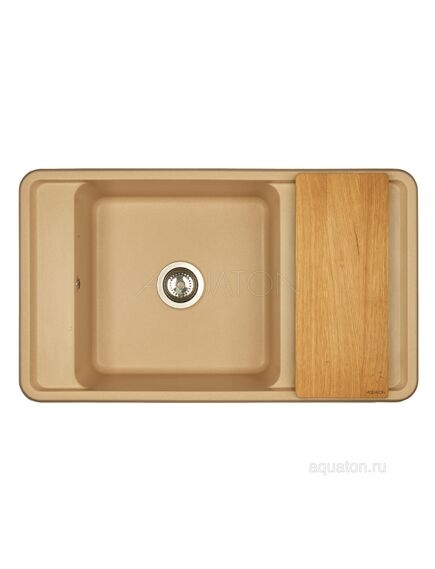 Купить Мойка для кухни из литого мрамора AQUATON Беллис 87 латте 1A724832BS260 (1a724832bs260) по цене 14718.7 руб., в Санкт-Петебруге в интернет магазине 100-Систем, а также дургие товары AQUATON из раздела Накладные мойки и Кухонные мойки