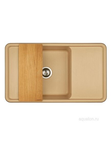 Купить Мойка для кухни из литого мрамора AQUATON Беллис 87 латте 1A724832BS260 (1a724832bs260) по цене 14718.7 руб., в Санкт-Петебруге в интернет магазине 100-Систем, а также дургие товары AQUATON из раздела Накладные мойки и Кухонные мойки