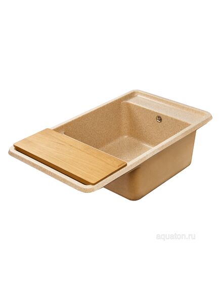 Купить Мойка для кухни из литого мрамора AQUATON Беллис 87 песочный 1A724832BS220 (1a724832bs220) по цене 14718.7 руб., в Санкт-Петебруге в интернет магазине 100-Систем, а также дургие товары AQUATON из раздела Накладные мойки и Кухонные мойки