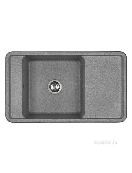 Купить Мойка для кухни из литого мрамора AQUATON Беллис 87 серый 1A724832BS230 (1a724832bs230) по цене 14719 руб., в Санкт-Петебруге в интернет магазине 100-Систем, а также дургие товары AQUATON из раздела Накладные мойки и Кухонные мойки