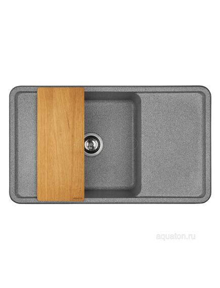 Купить Мойка для кухни из литого мрамора AQUATON Беллис 87 серый 1A724832BS230 (1a724832bs230) по цене 14719 руб., в Санкт-Петебруге в интернет магазине 100-Систем, а также дургие товары AQUATON из раздела Накладные мойки и Кухонные мойки