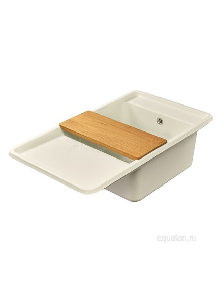 Купить Мойка для кухни из литого мрамора AQUATON Беллис 87 жемчуг 1A724832BS240 (1a724832bs240) по цене 14719 руб., в Санкт-Петебруге в интернет магазине 100-Систем, а также дургие товары AQUATON из раздела Накладные мойки и Кухонные мойки