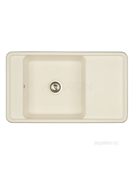 Купить Мойка для кухни из литого мрамора AQUATON Беллис 87 жемчуг 1A724832BS240 (1a724832bs240) по цене 14719 руб., в Санкт-Петебруге в интернет магазине 100-Систем, а также дургие товары AQUATON из раздела Накладные мойки и Кухонные мойки