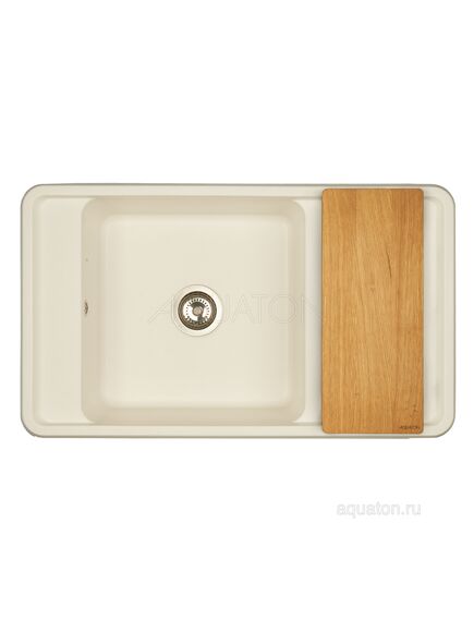 Купить Мойка для кухни из литого мрамора AQUATON Беллис 87 жемчуг 1A724832BS240 (1a724832bs240) по цене 14719 руб., в Санкт-Петебруге в интернет магазине 100-Систем, а также дургие товары AQUATON из раздела Накладные мойки и Кухонные мойки