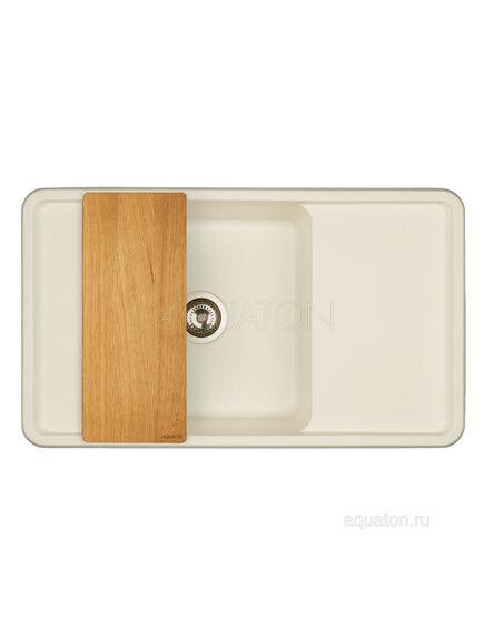 Купить Мойка для кухни из литого мрамора AQUATON Беллис 87 жемчуг 1A724832BS240 (1a724832bs240) по цене 14719 руб., в Санкт-Петебруге в интернет магазине 100-Систем, а также дургие товары AQUATON из раздела Накладные мойки и Кухонные мойки