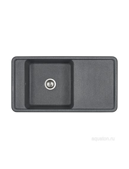 Купить Мойка для кухни из литого мрамора AQUATON Беллис 97 графит 1A725132BS210 (1a725132bs210) по цене 18633 руб., в Санкт-Петебруге в интернет магазине 100-Систем, а также дургие товары AQUATON из раздела Накладные мойки и Кухонные мойки