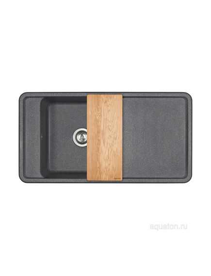Купить Мойка для кухни из литого мрамора AQUATON Беллис 97 графит 1A725132BS210 (1a725132bs210) по цене 18633 руб., в Санкт-Петебруге в интернет магазине 100-Систем, а также дургие товары AQUATON из раздела Накладные мойки и Кухонные мойки
