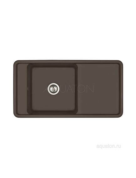 Купить Мойка для кухни из литого мрамора AQUATON Беллис 97 кофе 1A725132BS280 (1a725132bs280) по цене 18633 руб., в Санкт-Петебруге в интернет магазине 100-Систем, а также дургие товары AQUATON из раздела Накладные мойки и Кухонные мойки