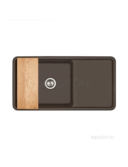 Купить Мойка для кухни из литого мрамора AQUATON Беллис 97 кофе 1A725132BS280 (1a725132bs280) по цене 18633 руб., в Санкт-Петебруге в интернет магазине 100-Систем, а также дургие товары AQUATON из раздела Накладные мойки и Кухонные мойки
