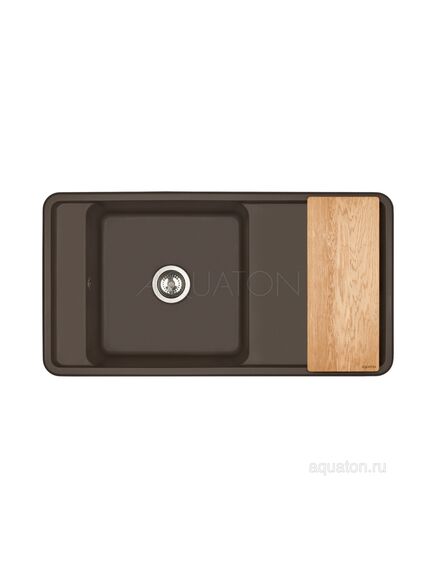 Купить Мойка для кухни из литого мрамора AQUATON Беллис 97 кофе 1A725132BS280 (1a725132bs280) по цене 18633 руб., в Санкт-Петебруге в интернет магазине 100-Систем, а также дургие товары AQUATON из раздела Накладные мойки и Кухонные мойки