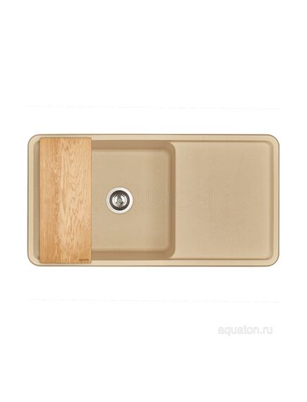 Купить Мойка для кухни из литого мрамора AQUATON Беллис 97 латте 1A725132BS260 (1a725132bs260) по цене 18632.7 руб., в Санкт-Петебруге в интернет магазине 100-Систем, а также дургие товары AQUATON из раздела Накладные мойки и Кухонные мойки