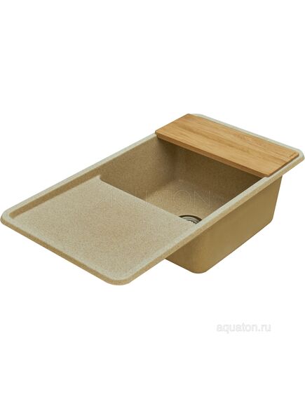 Купить Мойка для кухни из литого мрамора AQUATON Беллис 97 песочный 1A725132BS220 (1a725132bs220) по цене 18632.7 руб., в Санкт-Петебруге в интернет магазине 100-Систем, а также дургие товары AQUATON из раздела Накладные мойки и Кухонные мойки