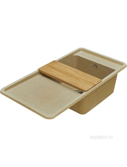 Купить Мойка для кухни из литого мрамора AQUATON Беллис 97 песочный 1A725132BS220 (1a725132bs220) по цене 18632.7 руб., в Санкт-Петебруге в интернет магазине 100-Систем, а также дургие товары AQUATON из раздела Накладные мойки и Кухонные мойки