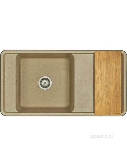 Купить Мойка для кухни из литого мрамора AQUATON Беллис 97 песочный 1A725132BS220 (1a725132bs220) по цене 18632.7 руб., в Санкт-Петебруге в интернет магазине 100-Систем, а также дургие товары AQUATON из раздела Накладные мойки и Кухонные мойки