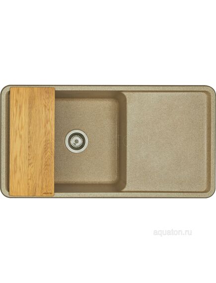 Купить Мойка для кухни из литого мрамора AQUATON Беллис 97 песочный 1A725132BS220 (1a725132bs220) по цене 18632.7 руб., в Санкт-Петебруге в интернет магазине 100-Систем, а также дургие товары AQUATON из раздела Накладные мойки и Кухонные мойки