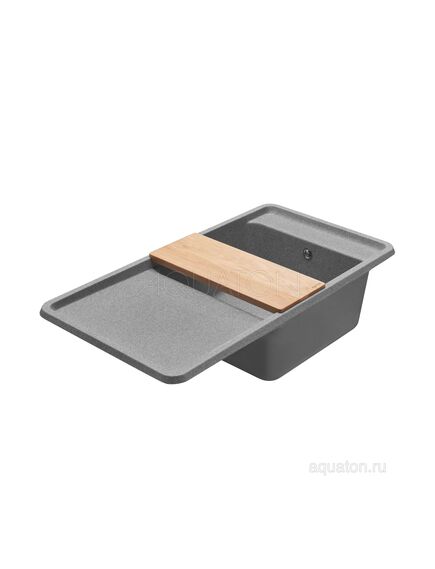 Купить Мойка для кухни из литого мрамора AQUATON Беллис 97 серый 1A725132BS230 (1a725132bs230) по цене 18633 руб., в Санкт-Петебруге в интернет магазине 100-Систем, а также дургие товары AQUATON из раздела Накладные мойки и Кухонные мойки