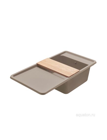 Купить Мойка для кухни из литого мрамора AQUATON Беллис 97 серый  шёлк 1A725132BS250 (1a725132bs250) по цене 18633 руб., в Санкт-Петебруге в интернет магазине 100-Систем, а также дургие товары AQUATON из раздела Накладные мойки и Кухонные мойки