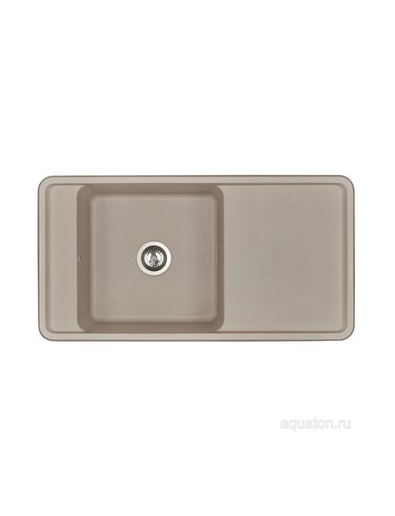 Купить Мойка для кухни из литого мрамора AQUATON Беллис 97 серый  шёлк 1A725132BS250 (1a725132bs250) по цене 18633 руб., в Санкт-Петебруге в интернет магазине 100-Систем, а также дургие товары AQUATON из раздела Накладные мойки и Кухонные мойки