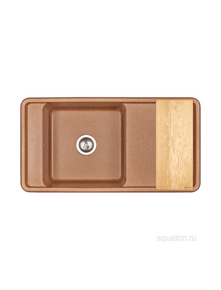 Купить Мойка для кухни из литого мрамора AQUATON Беллис 97 терракотовый 1A725132BS270 (1a725132bs270) по цене 18633 руб., в Санкт-Петебруге в интернет магазине 100-Систем, а также дургие товары AQUATON из раздела Накладные мойки и Кухонные мойки