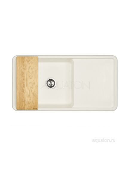 Купить Мойка для кухни из литого мрамора AQUATON Беллис 97 жемчуг 1A725132BS240 (1a725132bs240) по цене 18633 руб., в Санкт-Петебруге в интернет магазине 100-Систем, а также дургие товары AQUATON из раздела Накладные мойки и Кухонные мойки