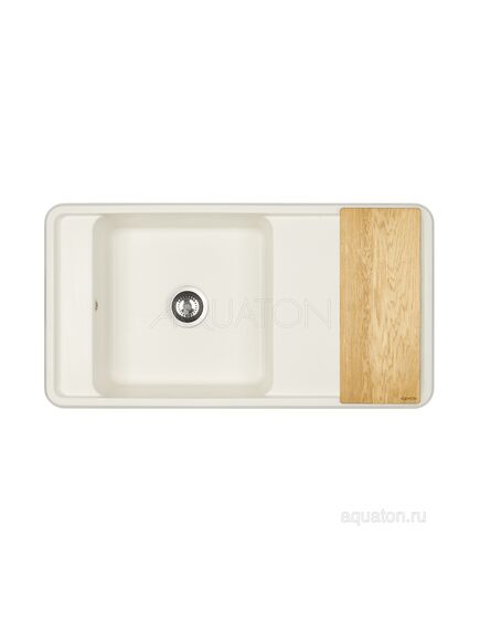 Купить Мойка для кухни из литого мрамора AQUATON Беллис 97 жемчуг 1A725132BS240 (1a725132bs240) по цене 18633 руб., в Санкт-Петебруге в интернет магазине 100-Систем, а также дургие товары AQUATON из раздела Накладные мойки и Кухонные мойки