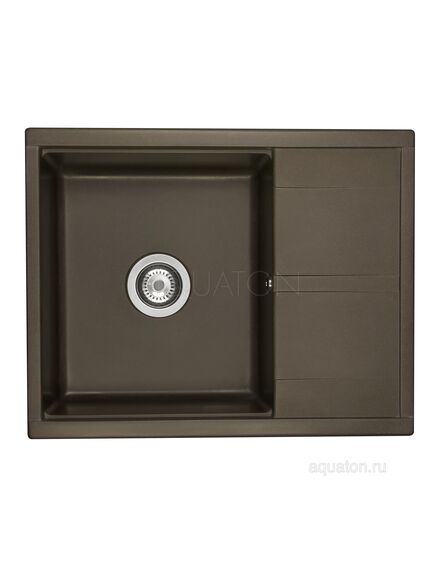 Купить Мойка для кухни из литого мрамора AQUATON Делия 65 кофе 1A718632DE280 (1a718632de280) по цене 9826 руб., в Санкт-Петебруге в интернет магазине 100-Систем, а также дургие товары AQUATON из раздела Накладные мойки и Кухонные мойки