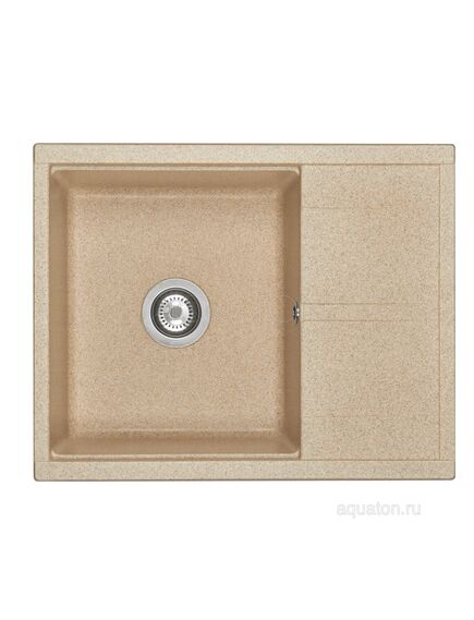 Купить Мойка для кухни из литого мрамора AQUATON Делия 65 песочный 1A718632DE220 (1a718632de220) по цене 9826 руб., в Санкт-Петебруге в интернет магазине 100-Систем, а также дургие товары AQUATON из раздела Накладные мойки и Кухонные мойки