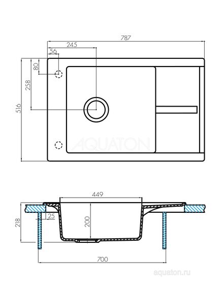Купить Мойка для кухни из литого мрамора AQUATON Делия 78 прямоугольная с крылом песочная 1A715132DE220 (1a715132de220) по цене 11526 руб., в Санкт-Петебруге в интернет магазине 100-Систем, а также дургие товары AQUATON из раздела Накладные мойки и Кухонные мойки